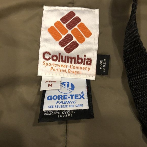 Columbia VINTAGE Gore Tex Thinsulate Men Medium Orange Camo Hunting Bib Overalls - Picture 2 of 9